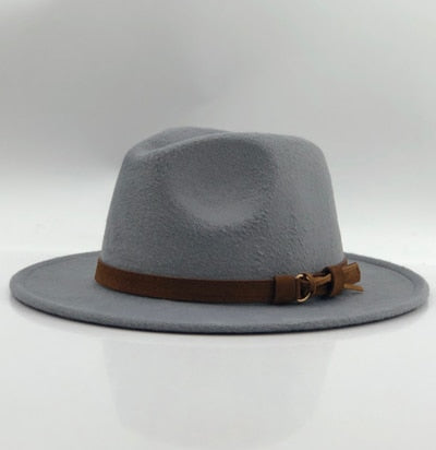 Leather Strap Fedora Hat - Gentlemen's Hat