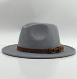 Load image into Gallery viewer, Leather Strap Fedora Hat - Gentlemen&#39;s Hat
