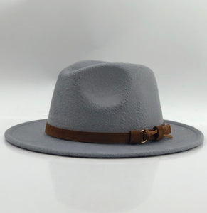 Leather Strap Fedora Hat - Gentlemen's Hat