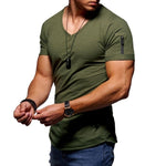 Load image into Gallery viewer, V-neck Fitness T-shirt - Men&#39;s Short Sleeve T-shirt
