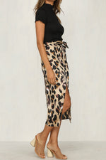 Load image into Gallery viewer, Women&#39;s Chiffon Leopard Print Maxi Skirt
