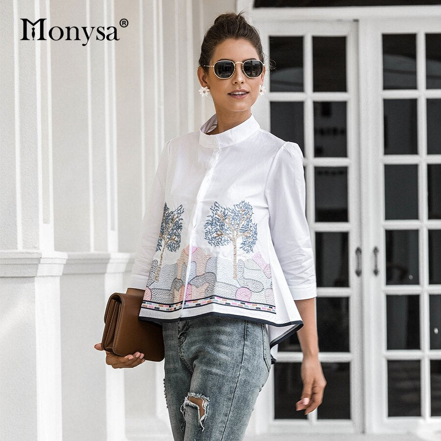 Classy Embroidery Shirt/Blouse for Women