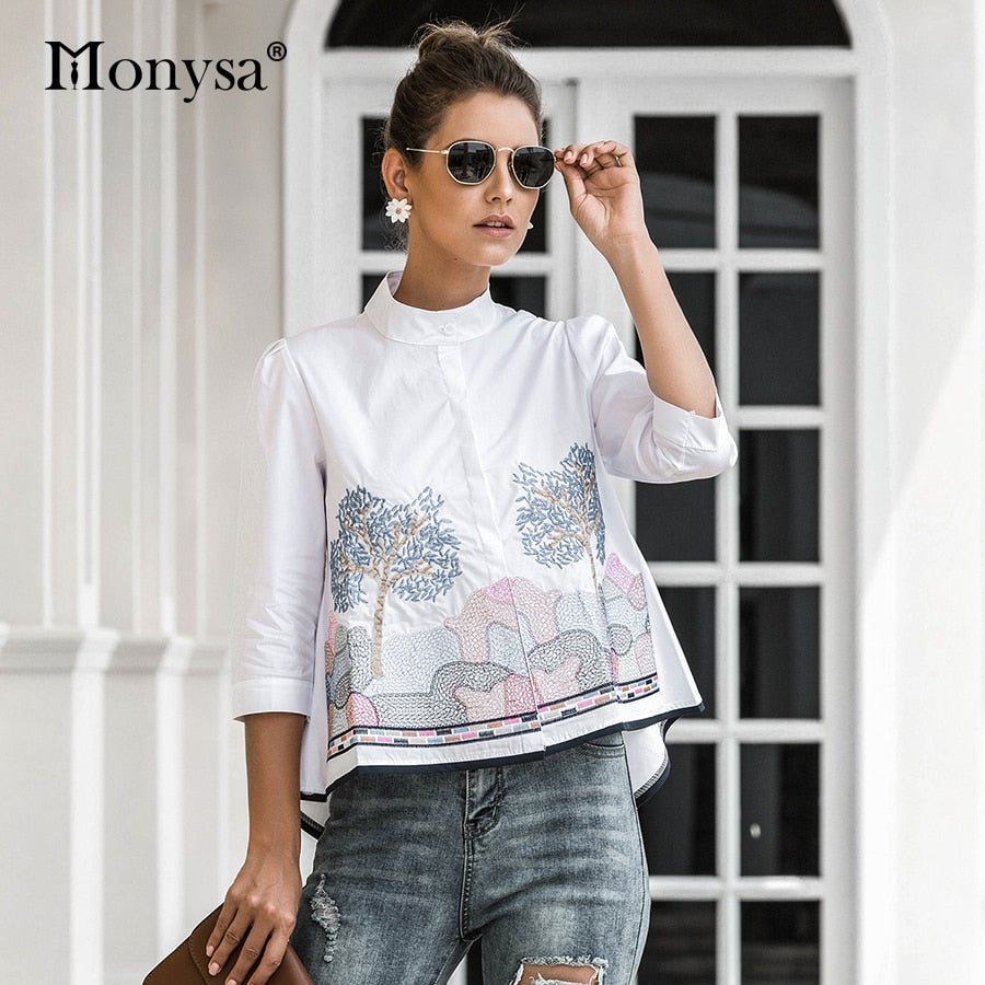 Classy Embroidery Shirt/Blouse for Women