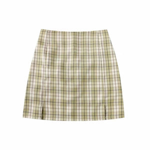 Chic Split Mini Skirt with Under Short - Women's Skirts