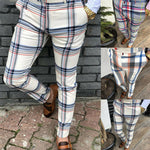 Load image into Gallery viewer, Stylish Plaid Skinny Pants - Men&#39;s Slim Fit Dress Pants
