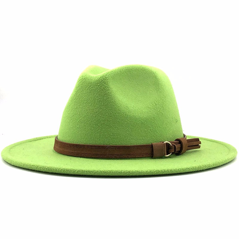 Leather Strap Fedora Hat - Gentlemen's Hat