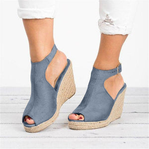 Classy Solid Color Women's Wedge