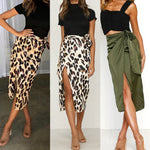 Load image into Gallery viewer, Women&#39;s Chiffon Leopard Print Maxi Skirt
