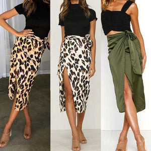 Women's Chiffon Leopard Print Maxi Skirt