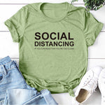 Load image into Gallery viewer, Funny SOCIAL DISTANCING Short Sleeve T-shirt  for Women
