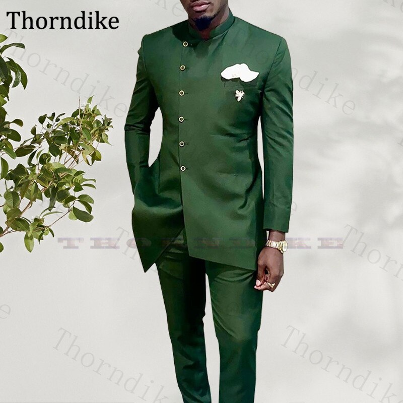 Stylish Asymmetrical Men's Custom Made Suit