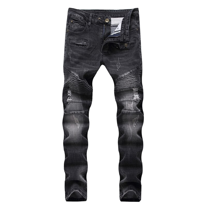 Biker Ripped Jeans - Men's Ripped Jeans