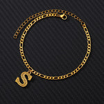 Load image into Gallery viewer, Gold Plated Initial Letter (A-Z) Anklets For Women
