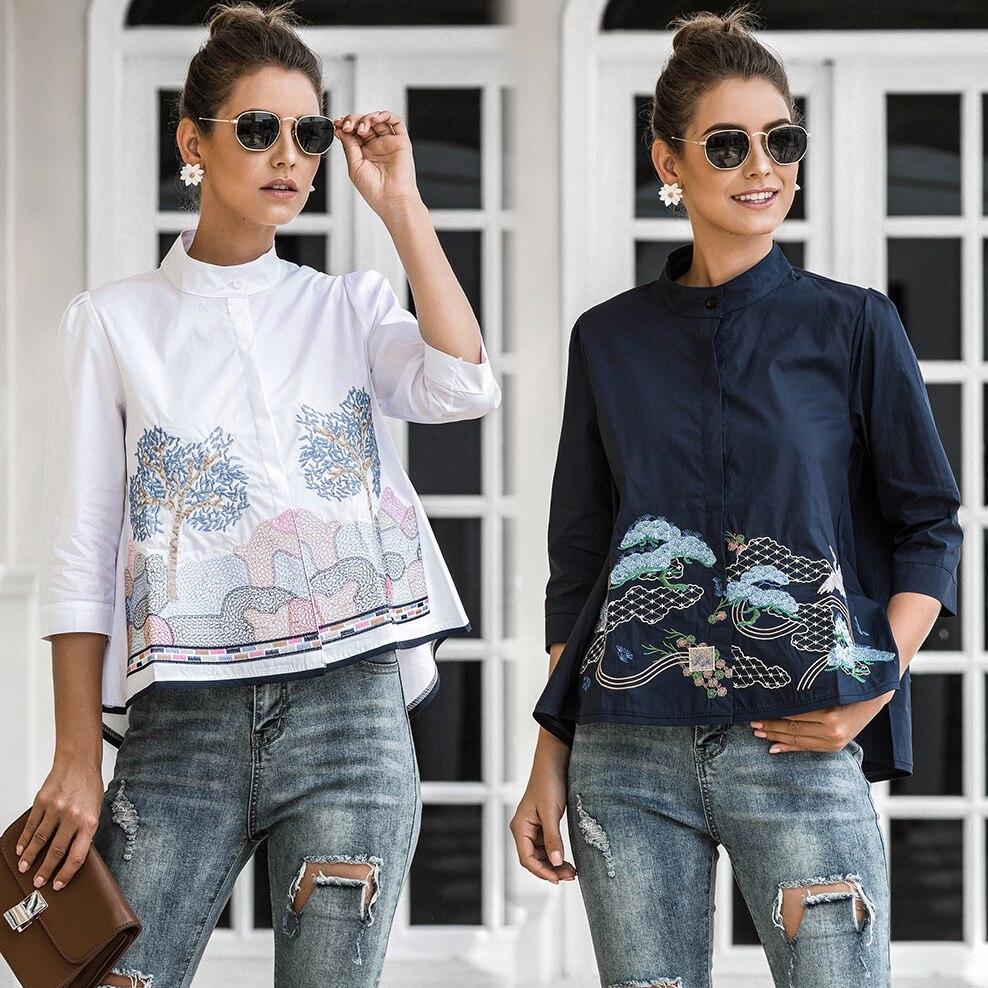 Classy Embroidery Shirt/Blouse for Women