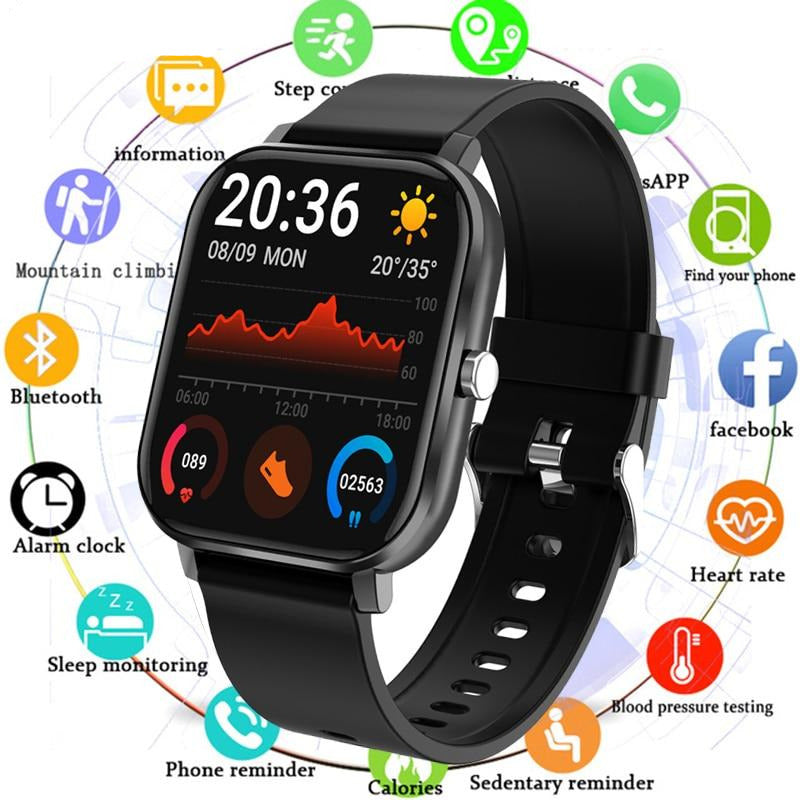 Elegant BT Smart Watch Men Women w/ Blood Pressure Heart Rate Monitor Fitness Tracker