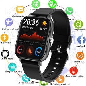 Elegant BT Smart Watch Men Women w/ Blood Pressure Heart Rate Monitor Fitness Tracker