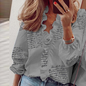 Elegant Ruffle Blouse - Women's Fashion Shirts