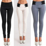 Load image into Gallery viewer, Women&#39;s Sexy Solid Bandage Button Long Pants
