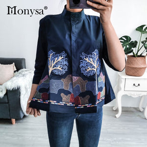 Classy Embroidery Shirt/Blouse for Women