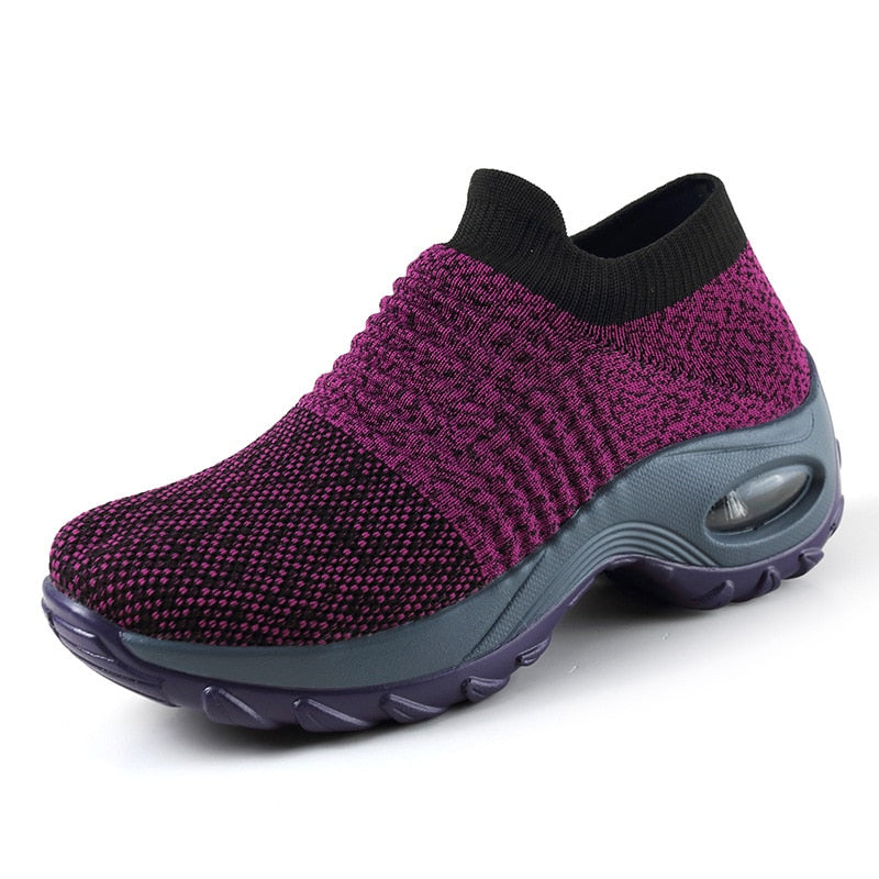 Women's Sock-feel Mesh Air-cushioned Sneakers