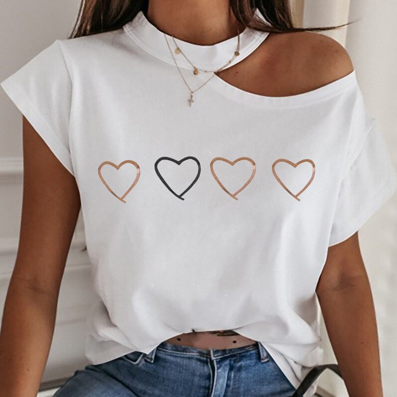 Sexy Off Shoulders Short-Sleeved T-shirt