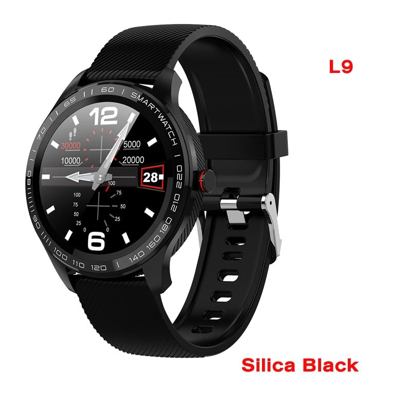 Cool Men Smart Watch Heart Rate Blood Pressure Monitor 1.3" Full Screen Touch IP68 Waterproof Smartwatch