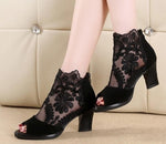 Load image into Gallery viewer, Sexy Summer Mesh Peep Toe Women&#39;s Heels
