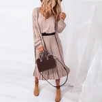 Load image into Gallery viewer, Fashionable Pleated Midi Dress for Women
