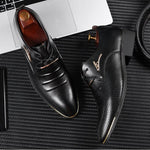 Load image into Gallery viewer, Bold Men&#39;s Leather Lace Up Shoes - Elegant Oxford
