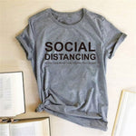 Load image into Gallery viewer, Funny SOCIAL DISTANCING Short Sleeve T-shirt  for Women
