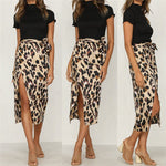 Load image into Gallery viewer, Women&#39;s Chiffon Leopard Print Maxi Skirt
