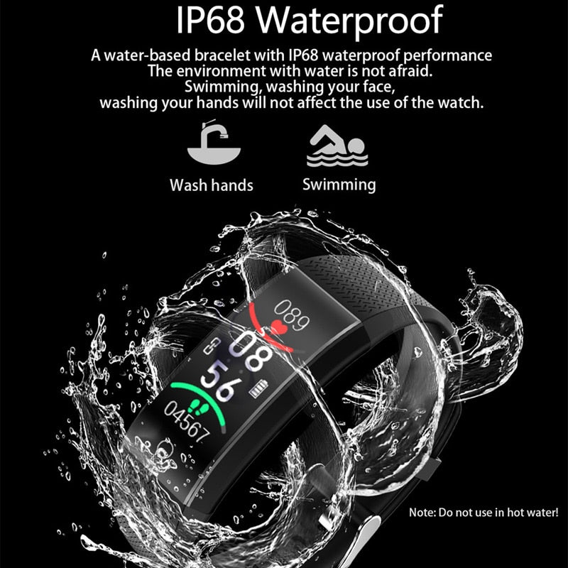 Smart Watch Body Temperature Smartwatch IP68 Waterproof Heart Rate Fitness Tracker Smart Watches Men Women For Android and IOS