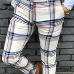 Load image into Gallery viewer, Stylish Plaid Skinny Pants - Men&#39;s Slim Fit Dress Pants
