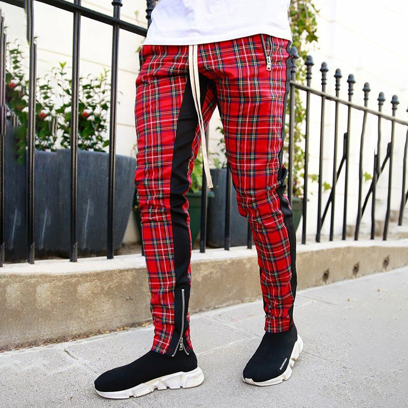 Plaid Sweatpants - Men's Casual Stretch Joggers