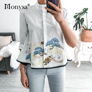 Classy Embroidery Shirt/Blouse for Women