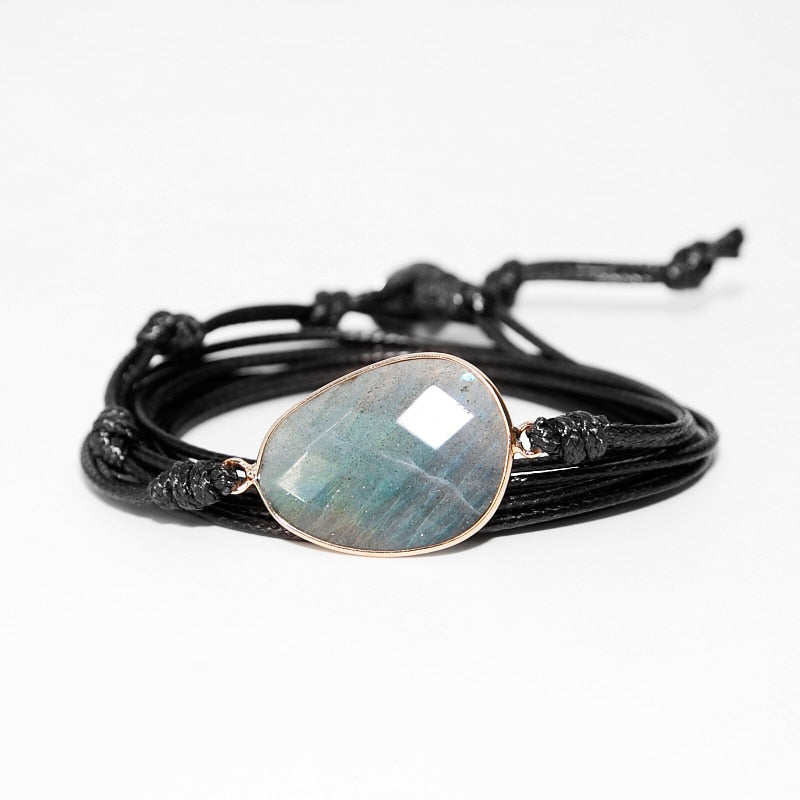 Unique Boho Labradorite Bracelet Natural Stones