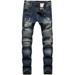 Load image into Gallery viewer, Biker Ripped Jeans - Men&#39;s Ripped Jeans
