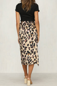 Women's Chiffon Leopard Print Maxi Skirt