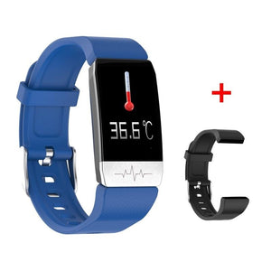 T1 Smart Watch FitBand Temperature Measure ECG Heart Rate Blood Pressure Monitor Weather Forecast Drinking