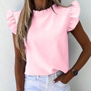 Elegant Ruffle Blouse - Women's Shirt