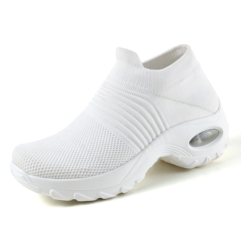 Women's Sock-feel Mesh Air-cushioned Sneakers