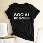 Load image into Gallery viewer, Funny SOCIAL DISTANCING Short Sleeve T-shirt  for Women
