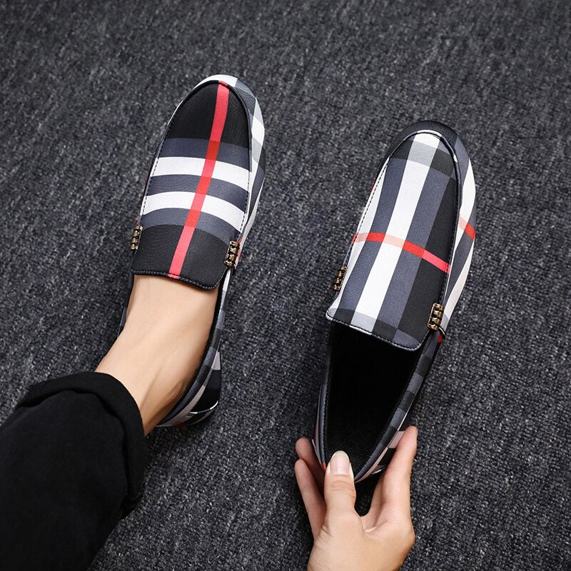 Men's Pattern Design Loafers - High Quality Trend Outdoor Shoes