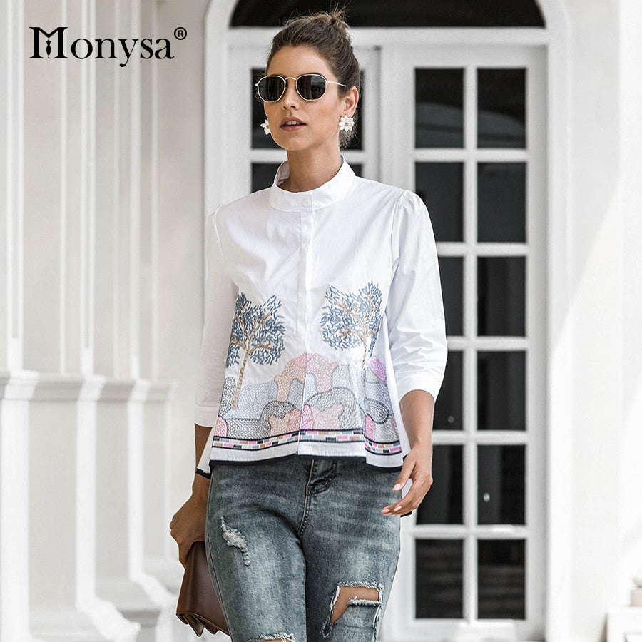 Classy Embroidery Shirt/Blouse for Women