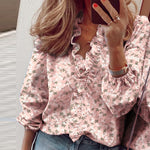 Load image into Gallery viewer, Elegant Ruffle Blouse - Women&#39;s Fashion Shirts
