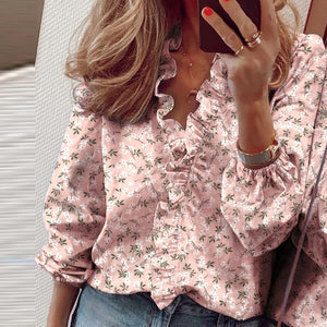 Elegant Ruffle Blouse - Women's Fashion Shirts