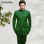 Load image into Gallery viewer, Styled Custom Made 2 Pcs Men O-neck Suit
