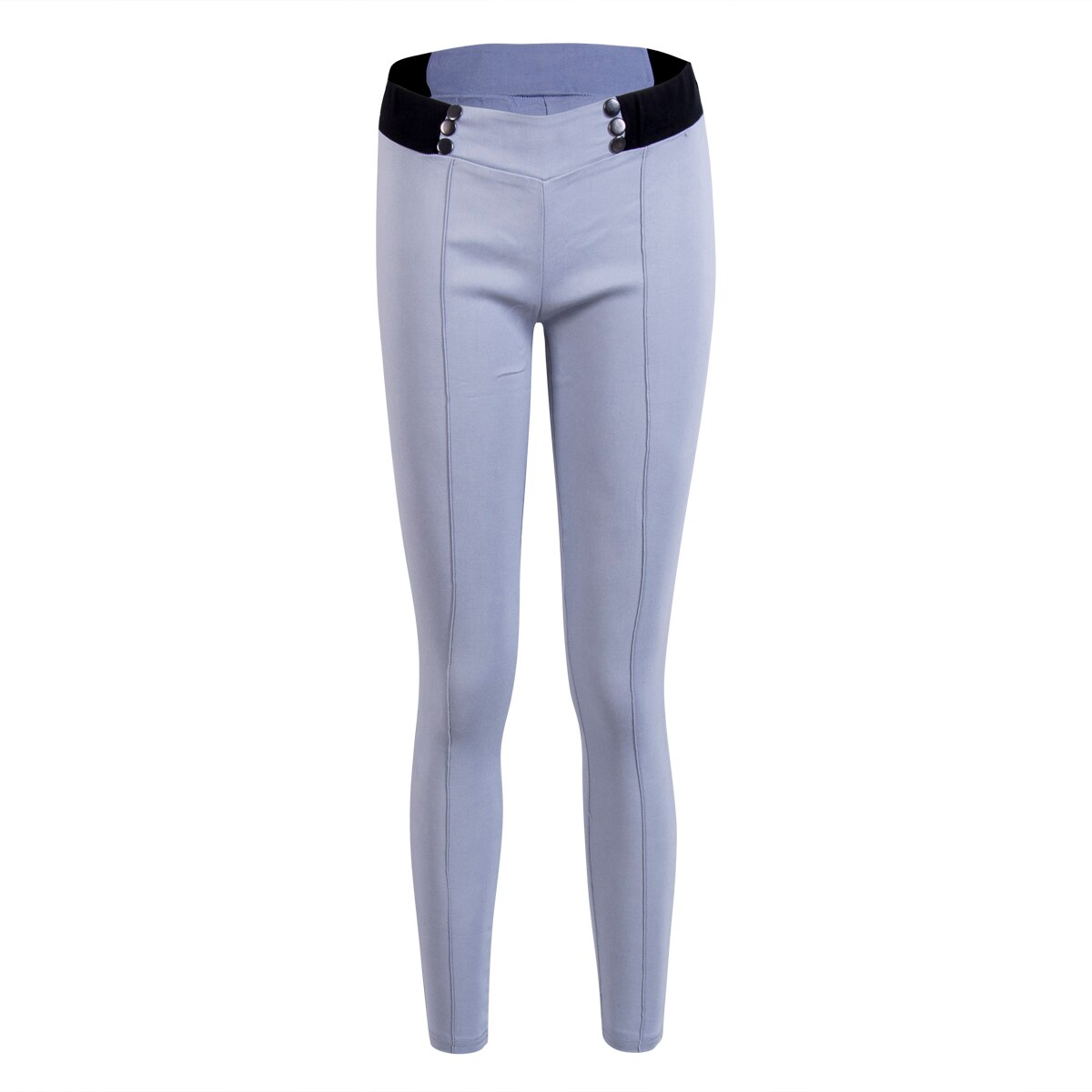 Women's Sexy Solid Bandage Button Long Pants