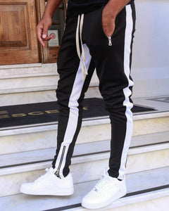 Men's Casual Joggers with Ankle Zipper