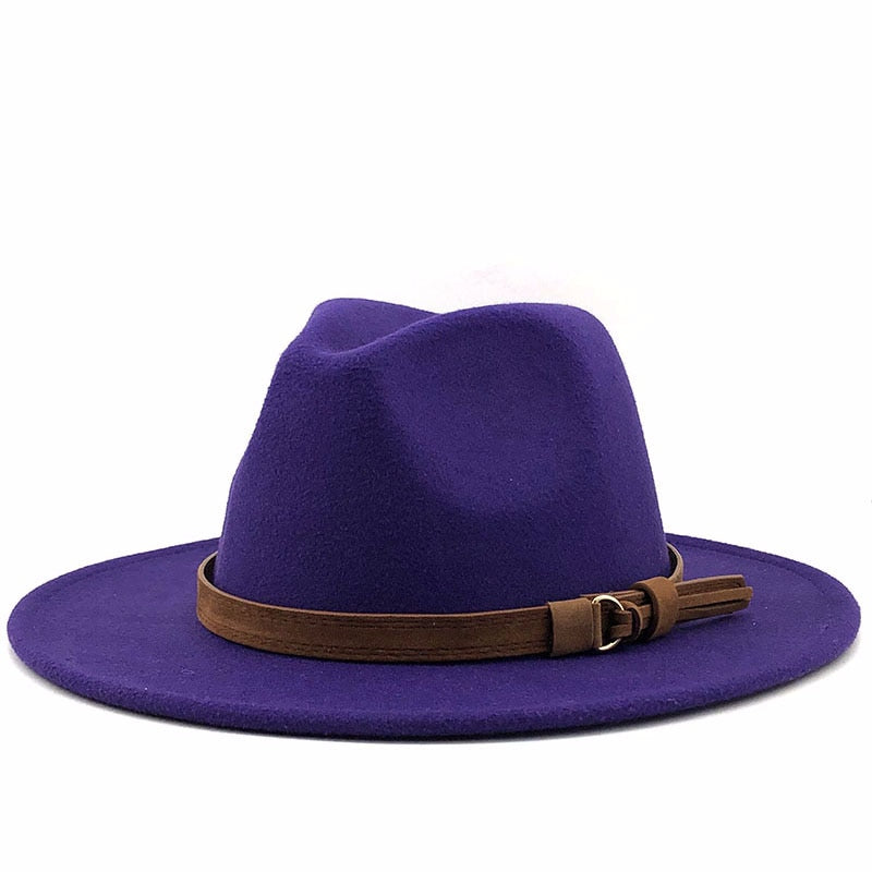 Leather Strap Fedora Hat - Gentlemen's Hat